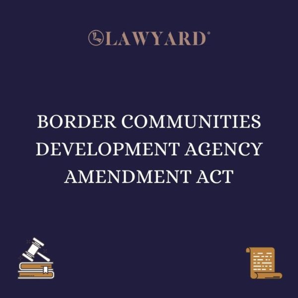 BORDER COMMUNITIES DEVELOPMENT AGENCY AMENDMENT ACT