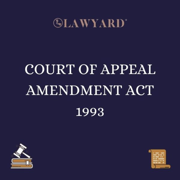 COURT OF APPEAL AMENDMENT ACT 1993