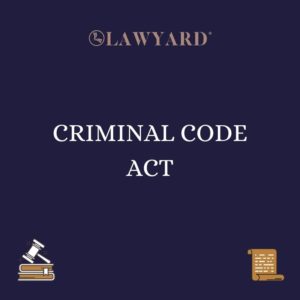 CRIMINAL CODE ACT