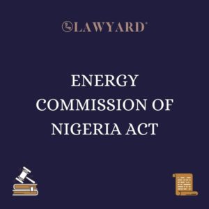 ENERGY COMMISSION OF NIGERIA ACT