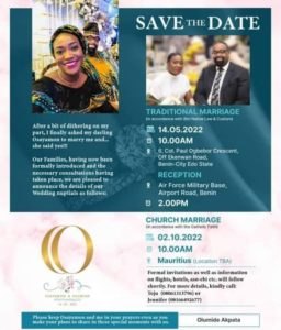 Akpata Wedding, Osayamon Ogbebor