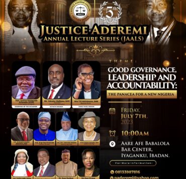 Justice Aderemi annual lecture series