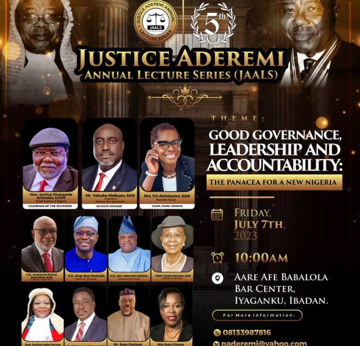 Justice Aderemi annual lecture series