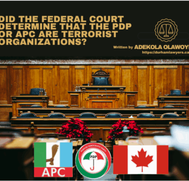 Adekola Adewoye, Federal Court of Canada, Douglas Egharevba