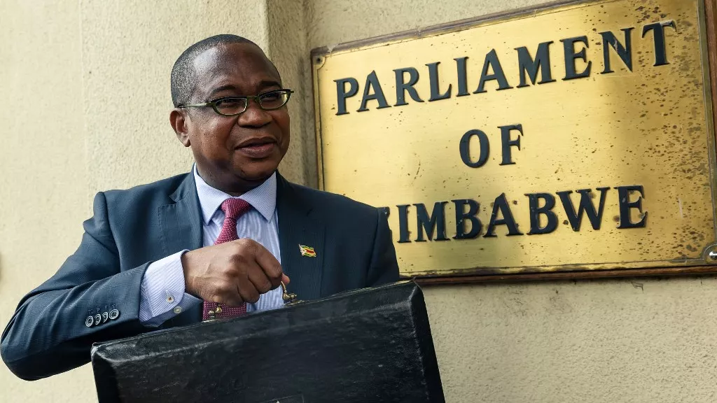 Zimbabwe's finance minister, Mthuli Ncube; credit: Africa News; Zimbabwe crypto